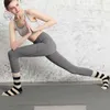 Chaussettes de sport Profession Femmes Gym Respirant Amortissement Anti-dérapant Yoga Mode Stripe Print Cotton