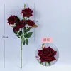 Décoration de la maison simulation rose fausse fleur flanelle mariage décoration de mariage fleur de soie maison habiller les accessoires