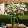 Dekorativa blommor 8st konstgjorda lamm örongrönska stjälkar | Fake Plant Decor | Realistiskt grönska | Flockade bladbukett