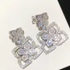 ブイガリヨンフアシリーズクローバーデザイナーdangle dangle earrings for woman sterling銀の公式複製