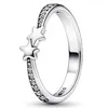 925 Srebrne kobiety pierścionka oryginalne pierścienie mody serca prostokątne pręty ponadczasowe życzenie klaster herbarium tiara koron