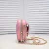 CC Bag 5A Designer Påsar Handväska väskor Kedjor Cross Body Pink Mini Heart Love Shoulder Bags äkta läder Tote Telefonpåsar bokstäver hasp lammskinn quiltade gitter wa