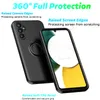 Liquid Silicone Soft Cases Gel Rubber Slim Cover with Ring Kickstand Shockproof Case For Samsung Galaxy A14 5G A34 A54 A23 4G A53 A33 A13 A22 A52 A32 A72 A12