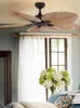 Tavan ışıkları palmiye yaprağı fan 52 inç uzaktan kumanda ile hafif ceeling fan ventilatör yatak odası dekor sessiz motor bıçaklar