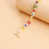 Hänghalsband boho färgglada pärlhängare handpärlor blommiga smycken vintage stil gåvor för kvinnor mode