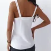 Женские блузки женская мода повседневная сексуальная V Seck Summer Print Printe Lose Camisole Halter рубашка с рубашкой Sling Sling Tops для девочек