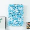 Decoratieve bloemen Kunstmatige hortensia pioenwand Wereldhouw POGRAGRAGRAMMER Achtergrond Home Winkelcentrum Restaurant Pink Blue Flower Row Decor Pink Blue Flower Row Decor