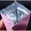 Gift Wrap 100Pcs/Lot Matte Pink Aluminum Foil Stand Up Bag Waterproof Dustproof Food Coffee Tea Candy Nuts Dried Fruit