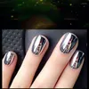 Nail Polish Silver Mirror Varnish Metallic Manicure Art Base Coat Peel Off Metal