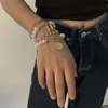 Lien Bracelets Chaîne Accessoires De Mode À La Mode Femmes Personnalité Multicouche Ot Boucle Main Simple Perle Ensemble Alliage BraceletLink