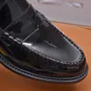 2023 Men Sapatos formais de vestido formal respirável masculino de couro genuíno de couro casual calçados de casamento de escritório masculino Tamanho 38-45