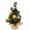 Julekorationer Mini Artificial Tree med LED -stränglampor Ornament Tabell Centerpieces Diy Decoration Xmas GiftSchristmas Deco