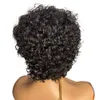 Korte krullend haarpruiken Pixie Cut Remy Braziliaanse mensenpruiken voor zwarte vrouwen 180% dichtheid Glueless Afro kinky krullende pruik