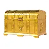 Jewelry Pouches 2x Pirate Treasure Chest Keepsake Box Plastic Toy Boxes Electroplating Gold & Bronze