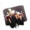 Pinceles de maquillaje Pincel 15 unids / set con bolsa de PU Profesional para base en polvo Rubor Sombra de ojos Entrega de gotas Salud Herramientas de belleza Acceso Dhlmi