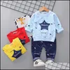 Ensembles de vêtements Born Kids Vêtements Bébé Garçons Costume Lettre Survêtement Tops 2Pcs Enfants Garçon Printemps Tenues Filles Ensemble Infantil Drop Del Dhfek