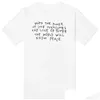 Men'S T-Shirts Streetwear Peace Love Letter Printed Men T Shirt Human Rights Graphic Tee Cotton Pover Of Inspirational Quotes Grunge Dh9Y0