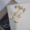 BUIGARI Diva saia designer de sucessão brincos pendurados para mulher diamante banhado a ouro 18 K jóias de alta qualidade contador requintado presente 037