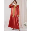 Ethnic Clothing Rayon Muslim Dress Embroidery Patchwork Indie Folk Long Women Dresses Pray Robe Arab Islamic Traditional Festival