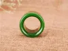 Klusterringar naturlig grön jade ring kinesisk jadeite charm smycken hand snidade modegåvor för kvinnor män