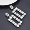 Dangle Earrings Fashion Crystal Rhinestone Pendant Bride Wedding Banquet Jewelry Accessories