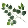 Decorative Flowers 12pcs Artificial Linden Leaves Branch For Plant Wall Background Wedding Home Al Office Bar