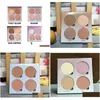 Bronceadores Resaltadores Maquillaje 4 colores Paleta Polvos faciales Gota Entrega Salud Belleza Dhcxj