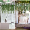 Dekorativa blommor 4 Pack Artificial Wall Hanging Plants Ivy Fake Vine Decor Plastic Greenery For Home Inomhus