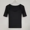 Women's T Shirts Summer Solid T-shirt Women Basic 2023 Tee Shirt Femme Low Cut Sexig Crop Top Short Sleeve Skinny Slim Vintage Tshirt Woman