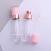 Storage Bottles White Pink Rose Gold Lip Tint Tubes 6ml Clear Empty Tube Container Organize Lipstick Refillable Gloss