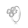 925 Silverkvinnor Fit Pandora Ring Original Heart Crown Fashion Rings Lekare Logotyp Clover Petal Bow Ring Female Models europeiska