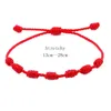 Corde rouge à la main tressée noeud bracelets porte-bonheur réglables pour amis femmes hommes famille amoureux anniversaire bijoux