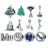 925 Sterling Silber Charm für Pandora New Christmas String Beaded Loose Beads DIY Multi-Grid Schmuck Zubehör