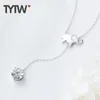 Chains Crystals From Austrian 925 Sterling Silver Choker Necklace Elephant Rhinestone Pendant Necklaces For Women Jewelry Gift