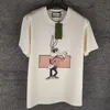 スタイリストデザイナー Tシャツブランド Tシャツ男性女性ユニセックス夏半袖トップスキツネプリント通気性の高級 Tシャツ服 S-XL
