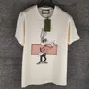 Casa blanca stylist designer t skjortor märke tee skjorta för män kvinnor unisex sommar kort ärm toppar räv tryck andas in lyx thirt kläder hellstar skjorta 7084