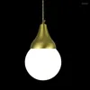 Pendant Lamps E27 Brass Material Light Edison Bulb G125 LED Vintage Copper Fabric Wire Home Decoration Fixture Lamp