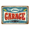 Papa's Garage rétro Tin Signs Car Repair Metal Poster Wall Art Decor Vintage Plaque décorative Mon garage Mes règles Mes outils Plaque en étain personnalisée Taille 30X20CM w02