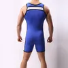 Zwemkleding Man Full Body Maillots Worstelen Singlet Heren Gebouw Badpak Gymkleding Strakke Badmode pak 230303