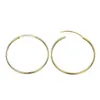 Orecchini a cerchio grande anello in acciaio inossidabile per donna 50 mm semplice leggero confortevole femminile
