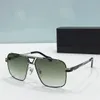 9099 Vintage Square Pilot Sunglasses for Men Silver Metal Green Gradient Fashion Sun Glasses Designers Sunglasses occhiali da sole Sunnies UV400 Eyewear with Box
