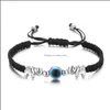 Bracelets de charme Blue Evil Eye Chaînes de corde tressée pour femmes hommes tortue éléphant hamsa main chaîne rouge bracelet bijoux de mode drop del dhkcv