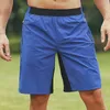 Men's Shorts Summer Splicing Running Sports Quick Dry Elastic Waist Zip Pocket Men Loose Outwork Gym MenMen's