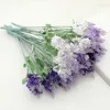 Flores decorativas 1 pieza de plástico realista flor de lavanda realista tallo falso accesorios de pografía artificial suministros para fiestas