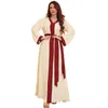 캐주얼 드레스 우아한 여성 긴 소매 맥시 드레스 패션 아랍어 두바이 무슬림 Kaftan Robe Musulman Ramadan 가운 Femme rendido largos