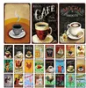 Luscious Coffee Fast Food Métal Peinture Plaque Plaque Rétro Peinture Fer Tin Sign Wall Art Image Pour Café Salle À Manger Magasins Décor 30X20cm W03