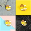 Cartoon Accessories Bee Enamel Pins Mr. Cowboy Pin Badges Beehaw Yellow Gentleman Hat Insect Brooches Lapel Clothes Backpack Bag Ani Dhyqs