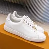 mens Casual shoes women designer SHoes Travel 100% leather lace-up sneaker lady Running Trainers Letters woman shoe Flat Printed Men gym sneakers size 35-42-45 With box