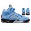 Jumpman 5 mężczyzn buty do koszykówki UNC University Racer Blue Aqua Crimson Bliss zielona fasolka Raging Bull Dark Concord White Stealth Sail Trainers Sports Sneakers