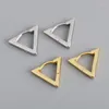 Hoop Earrings VENTFILLE Silver Gold Color Triangle Women Retro Romantic Temperament Light Luxury Jewelry 925 Stamp Accessories